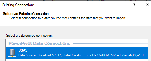 Clicking on Existing Connections
