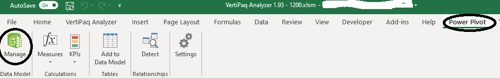 Power Pivot Manage