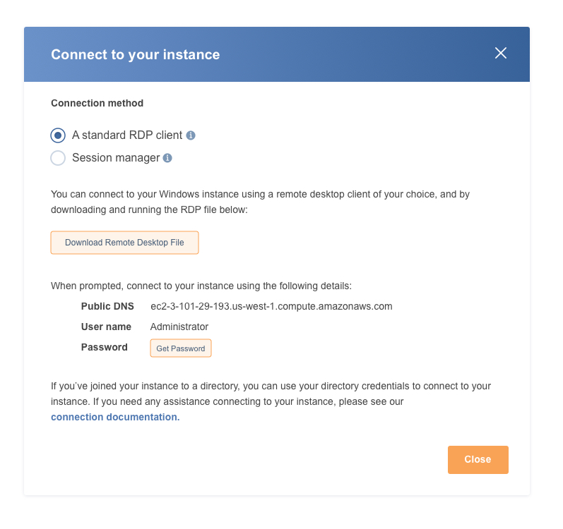 connect to your instance